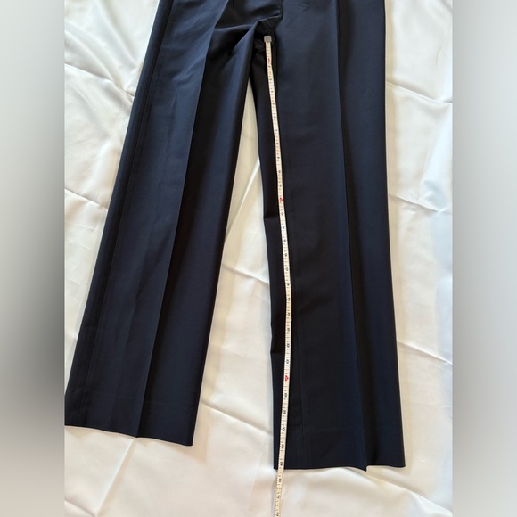 Prada Navy Straight-Leg Trousers Size 44 Designer Women’s Pants Sleek & Stylish - Picture 4 of 13